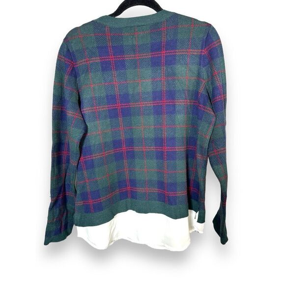 Anne Klein Plaid Layer Sweater NWT L - Picture 4 of 5